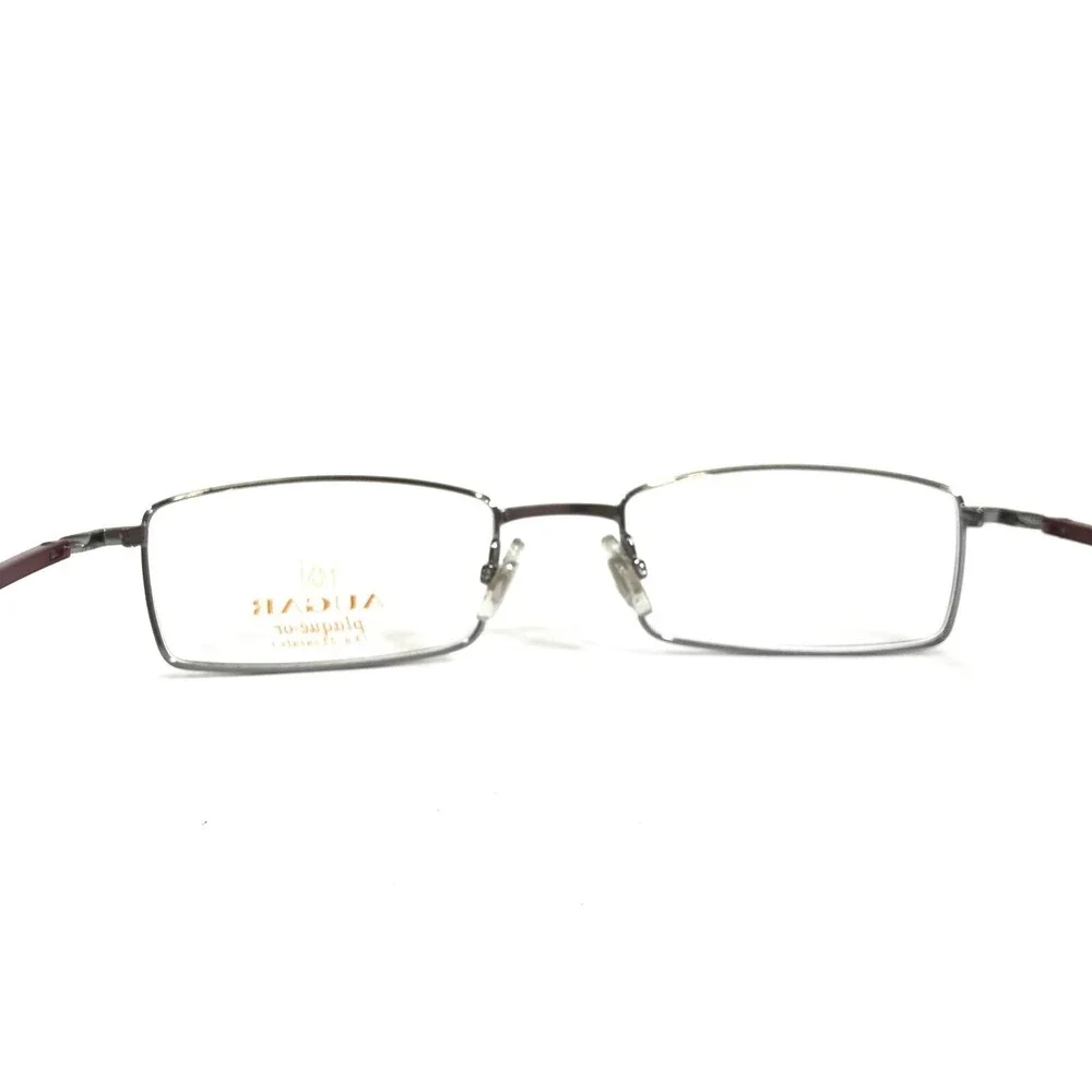 Augar Eyeglasses Frames HP138 GRIS Grey Red 22KT GP Gold Plated 49-18-140